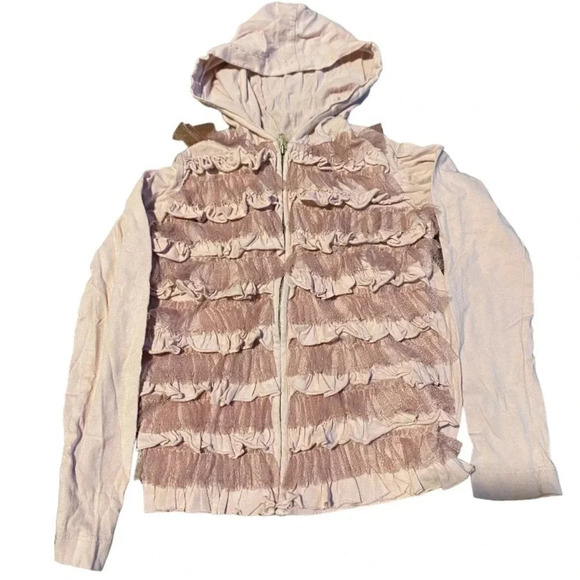 CREWCUTS EUC GIRLS TOP HOODIE ZIP HOOD SHIRT CASUAL DRESSY SUMMER FALL SIZE 8 - Picture 2 of 5